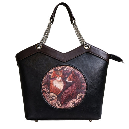 Luxury Vintage Fox Motif Handbag for Women