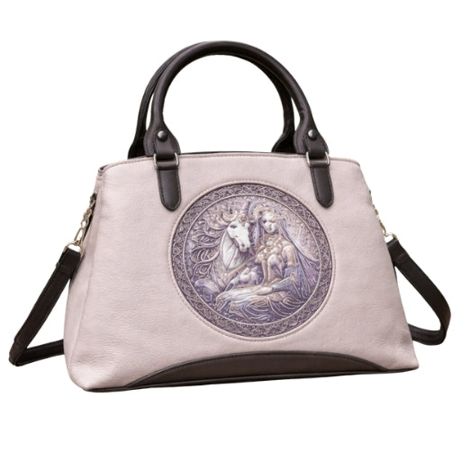 Luxury Unicorn & Lady Motif Leather Handbag for Women