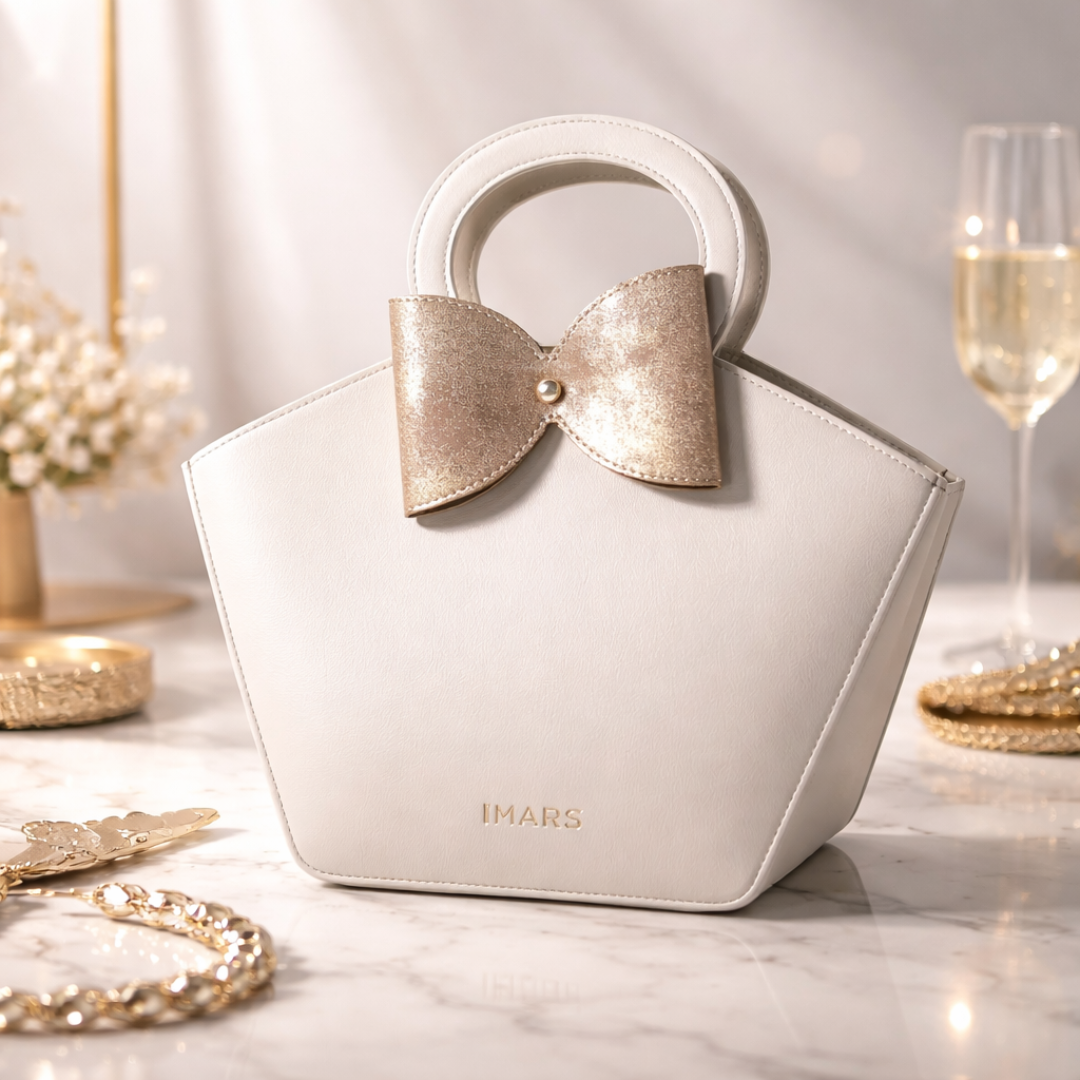 Classy White Party Wear Handbag for Women