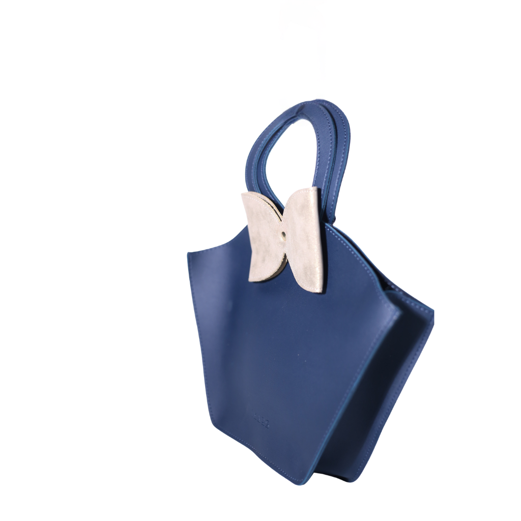 Elegant Blue Bow Handbag for Women