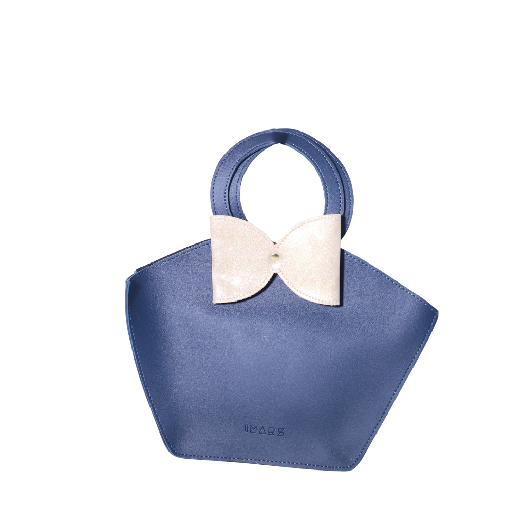 Elegant Blue Bow Handbag for Women