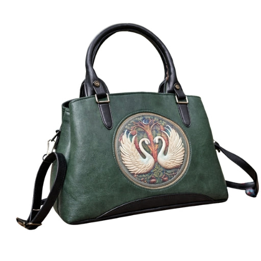 Green Leather Handbag for Women