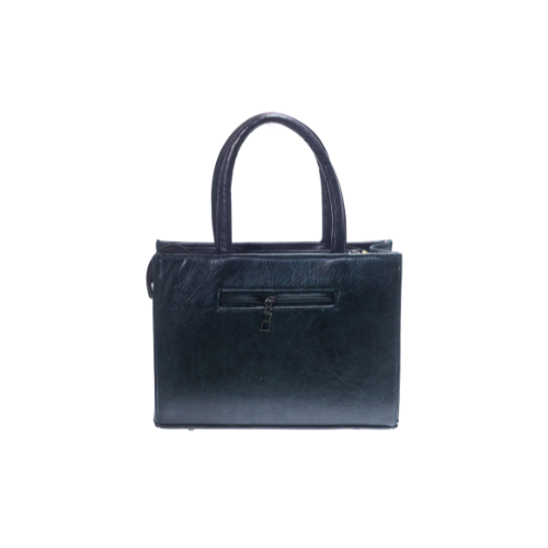 Luxury Eagle Emblem Black Leather Handbag