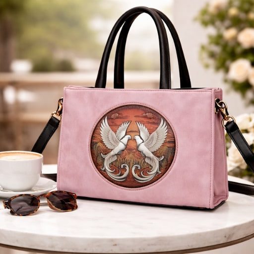 Pink Leather Handbag for Women