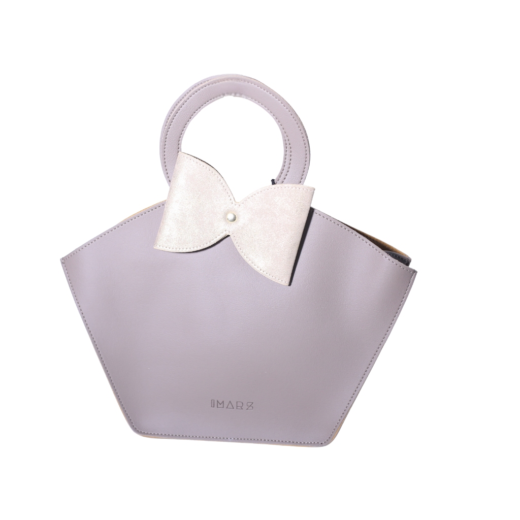 Elegant Beige Bow Handbag for Women