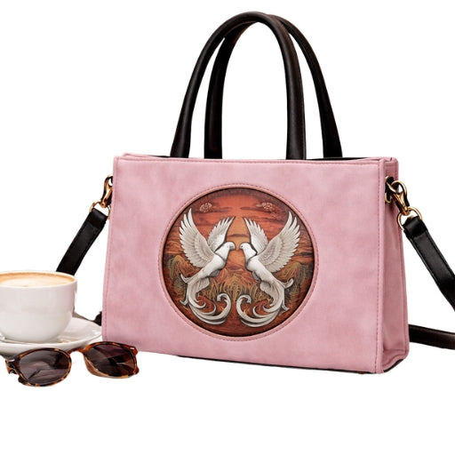 Pink Leather Handbag for Women