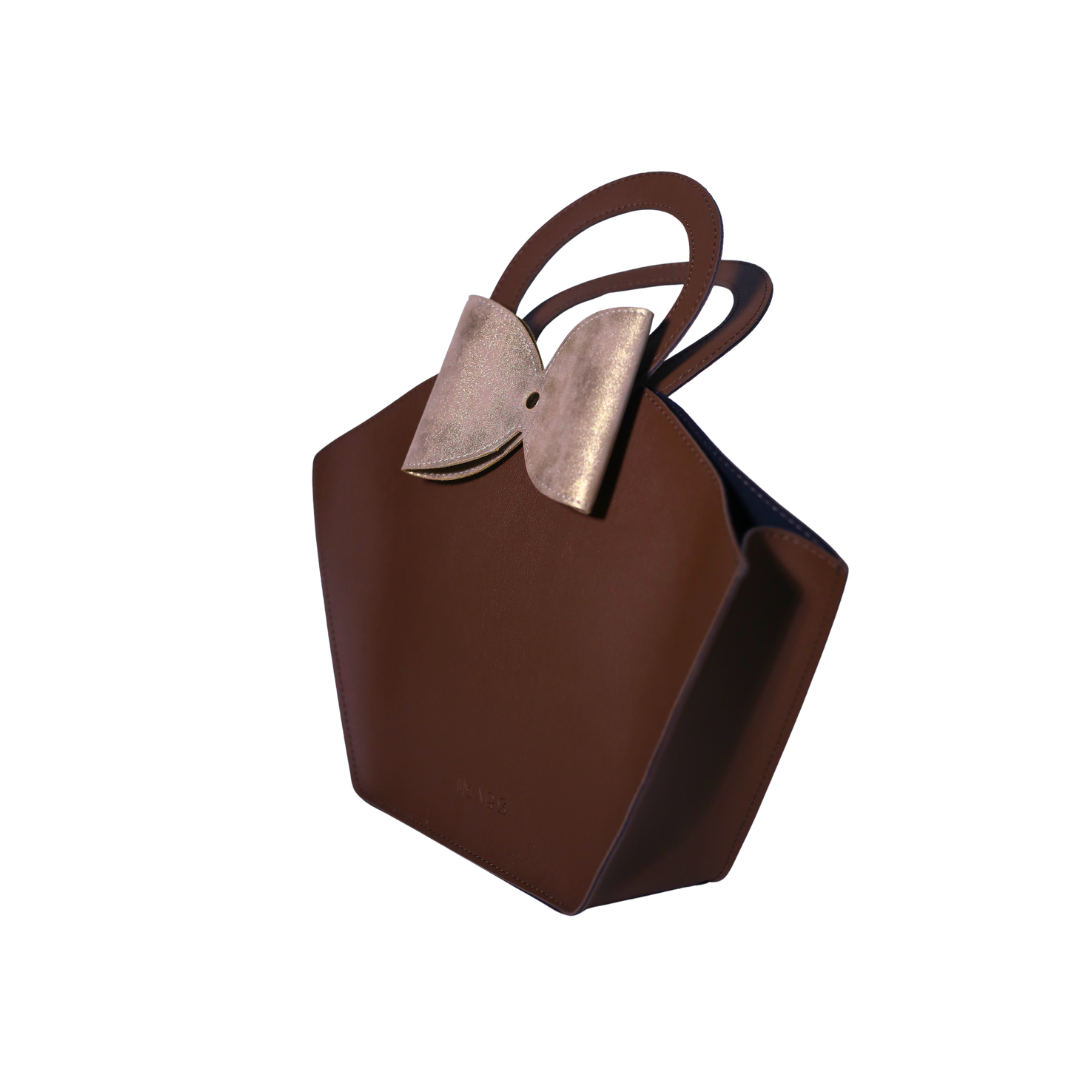 Elegant Brown Bow Handbag for Women